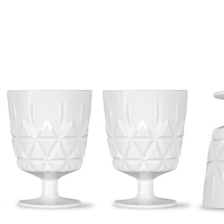 Sagaform picnic glös á fæti, hvít