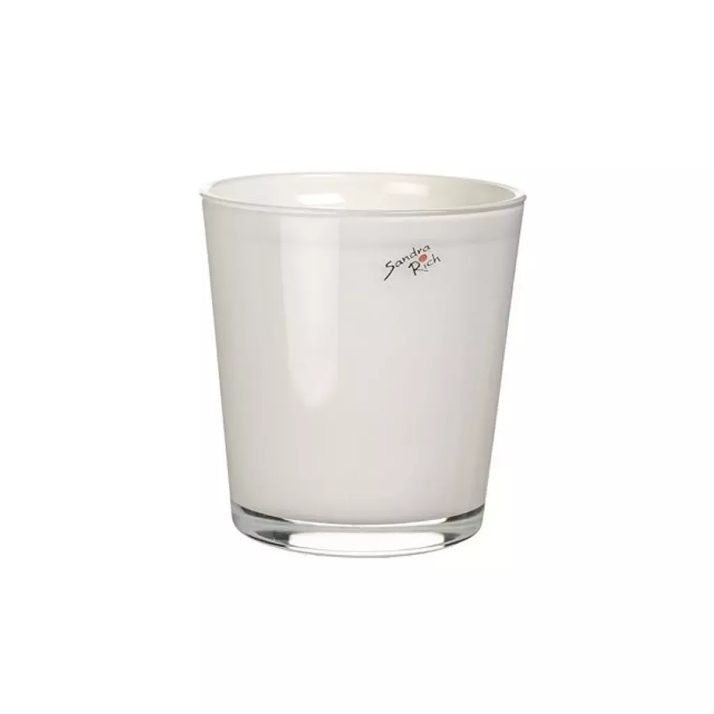 Orkideupottur Sandra Rich - hvítur