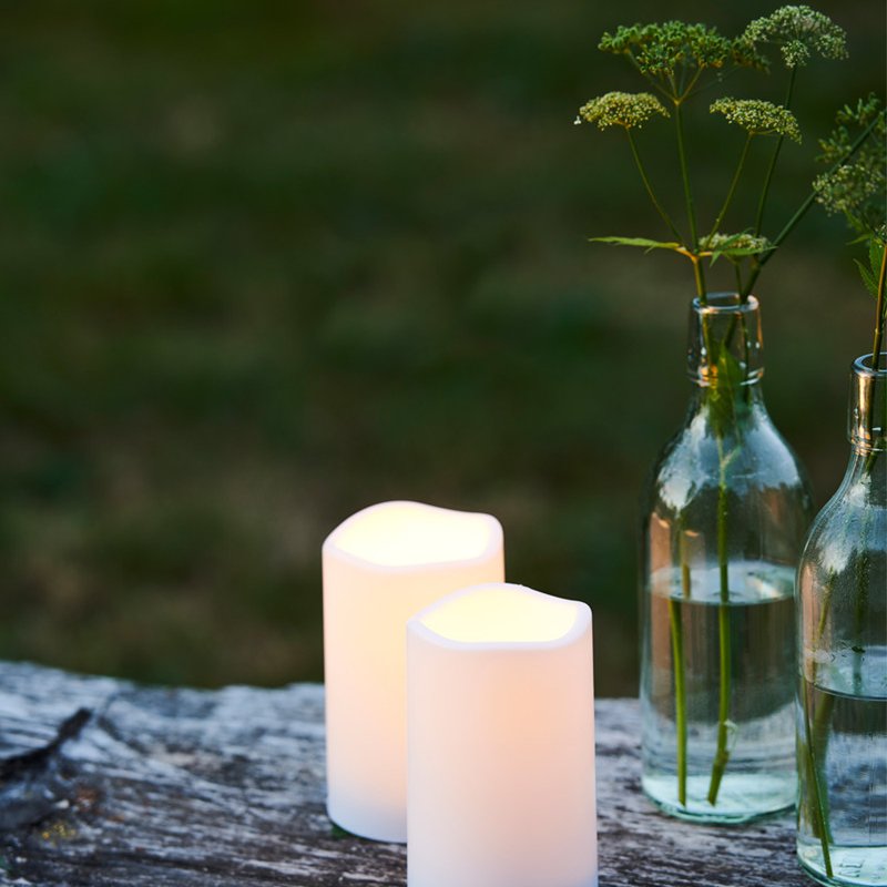 Storm batterískerti 2 lítil - úti