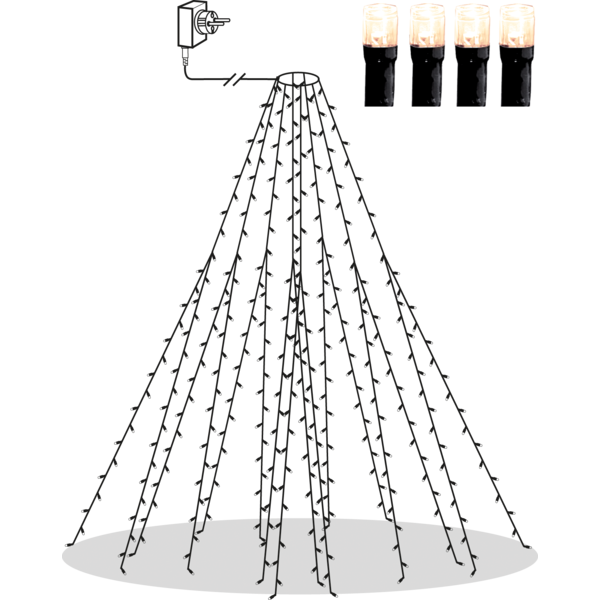 Tree light jólatréssería, 360 ljós - hvít ljós