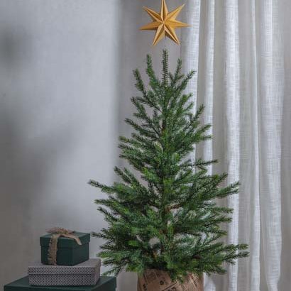 Isa jólatréstoppur - gyllt