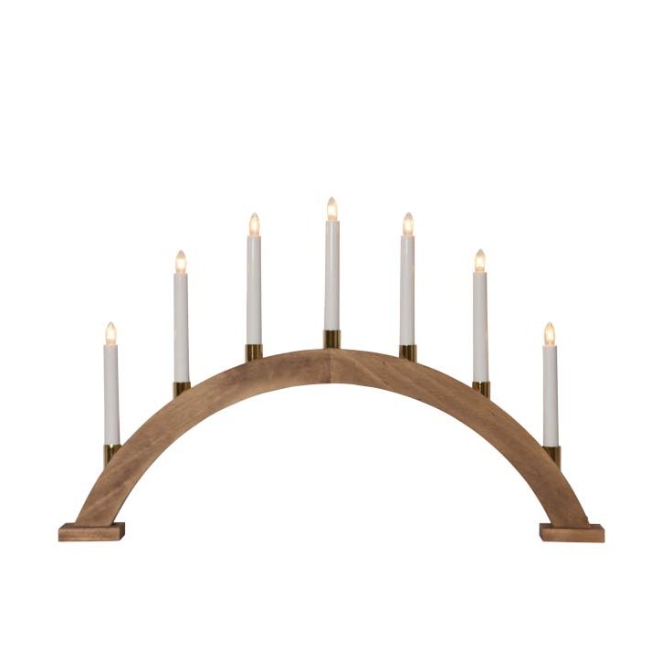 Gillian aðventuljós, 7 ljós - brúnt