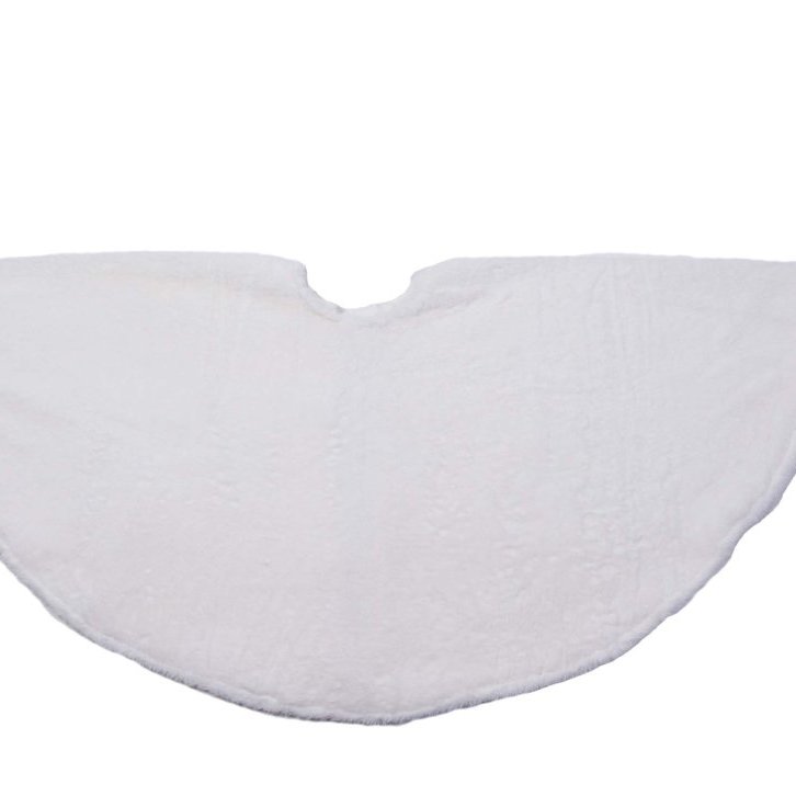 Jólatrésdúkur gerviskinn - hvítur