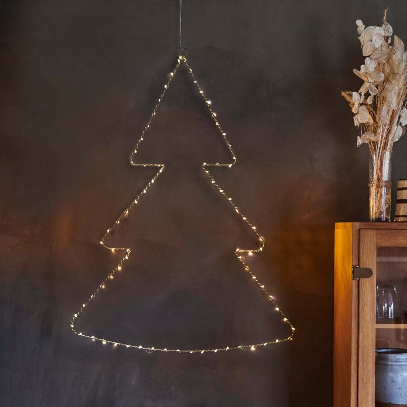 Liva tré 80 ljós - silfur vír