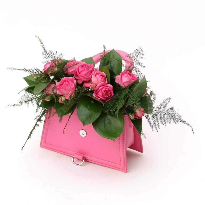 Blómaskreytingar í veski