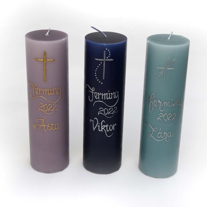 Rustic beinhvítt kerti frá Lene Bjerre