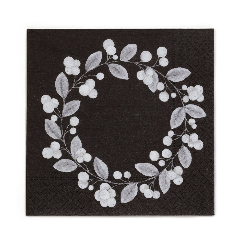 Hekla servíettur - Snjóber svartar