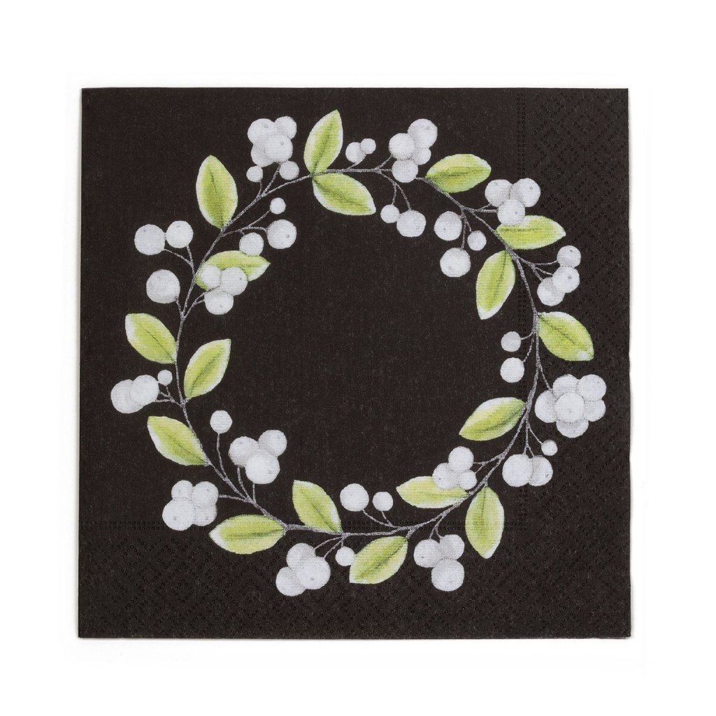 Hekla servíettur - Snjóber svartar