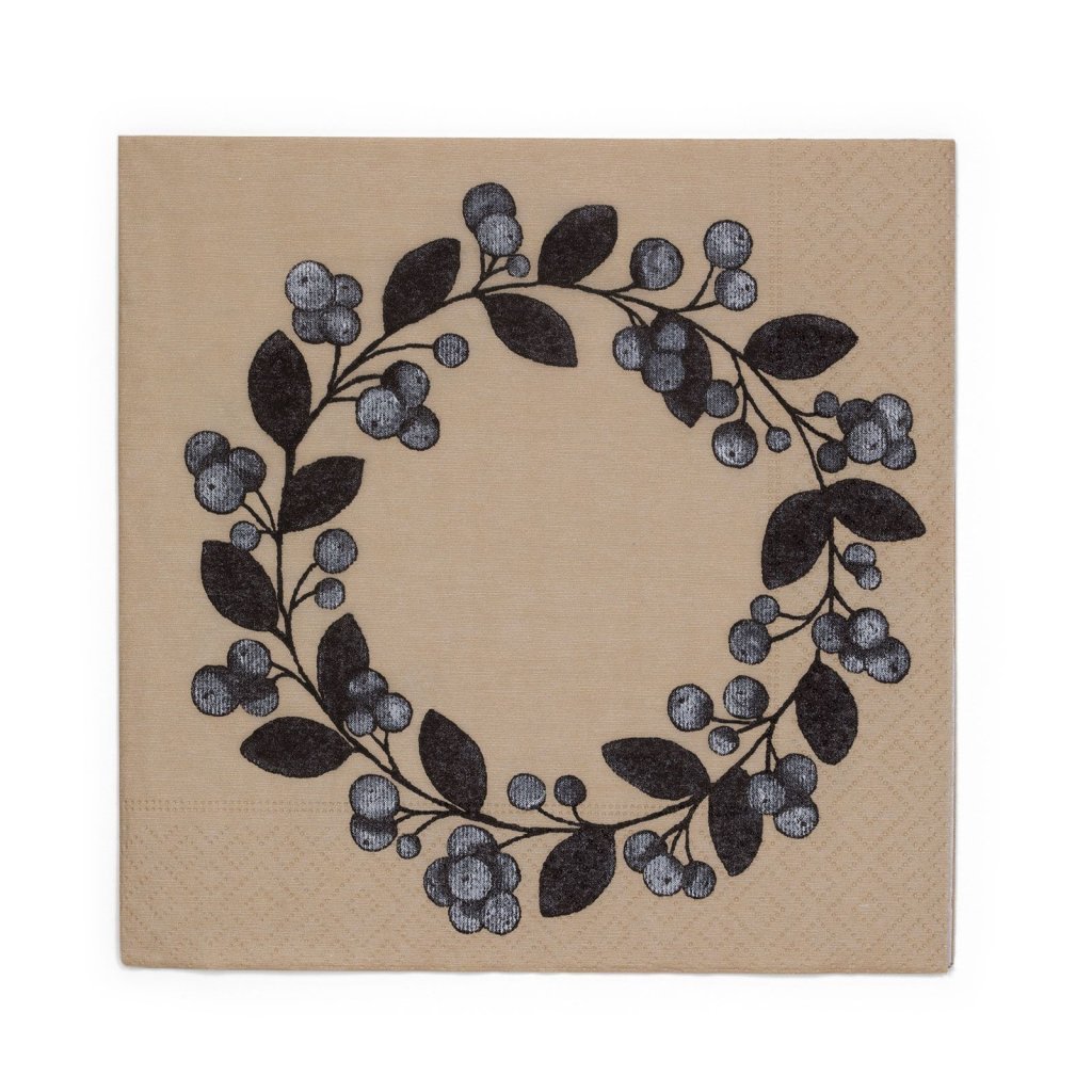 Hekla servíettur Snjóber - brúnar