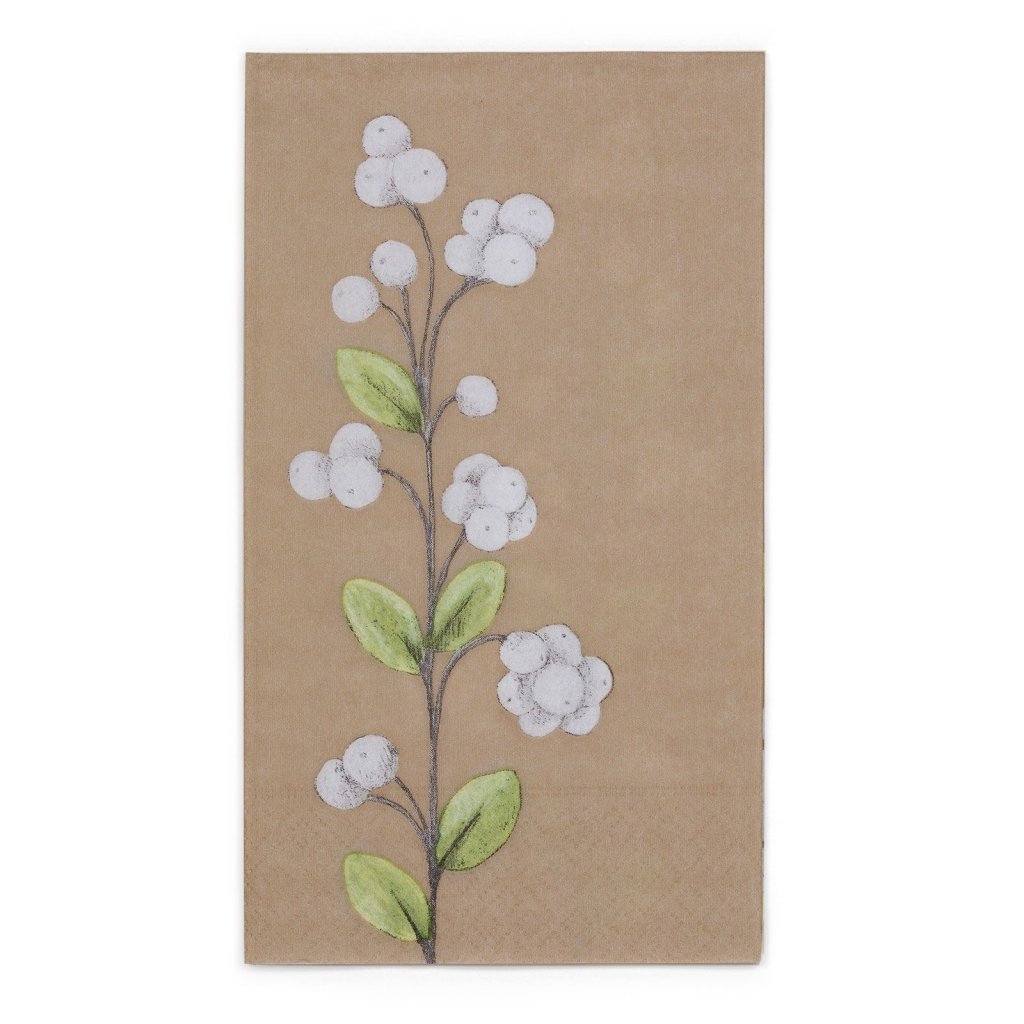 Hekla ílangar servíettur Snjóber - brúnar