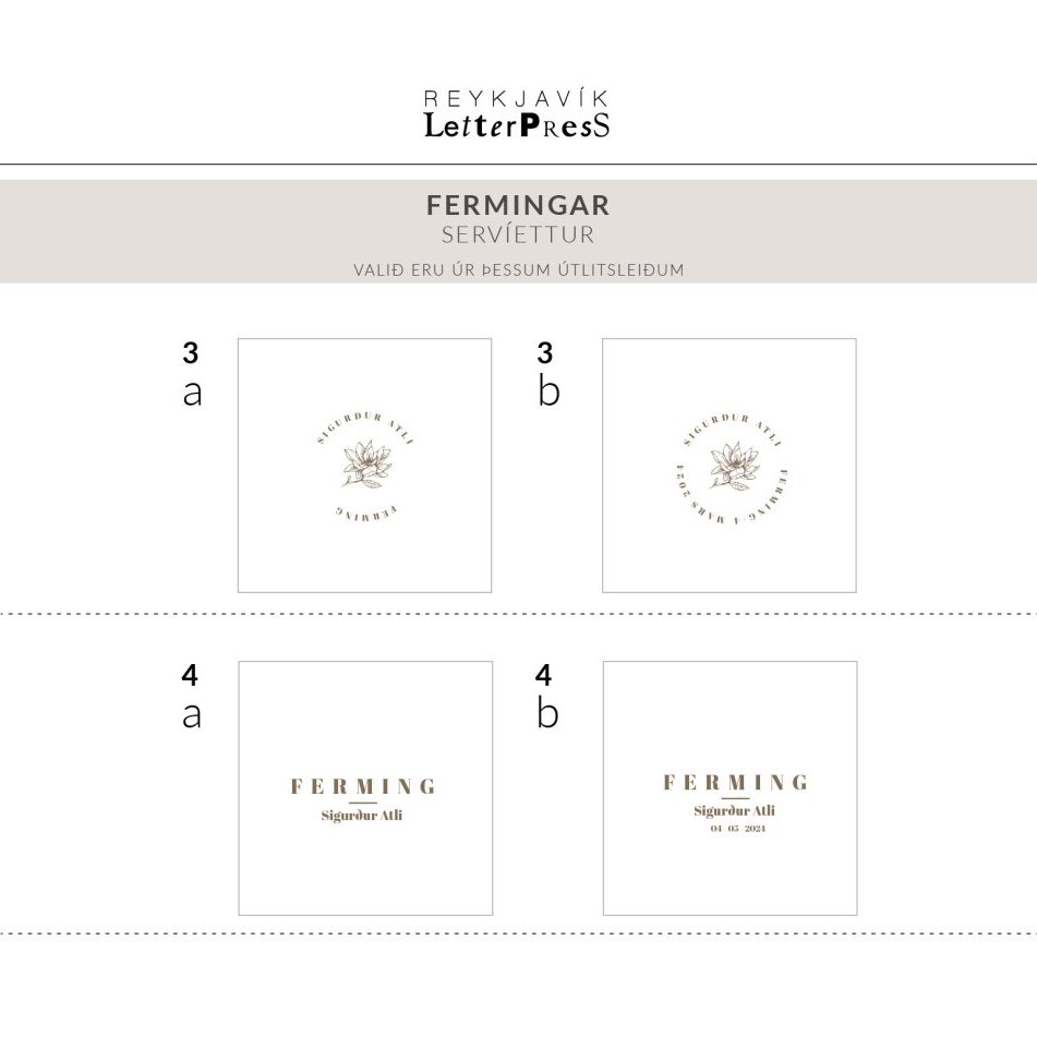 Antik rós servíettur