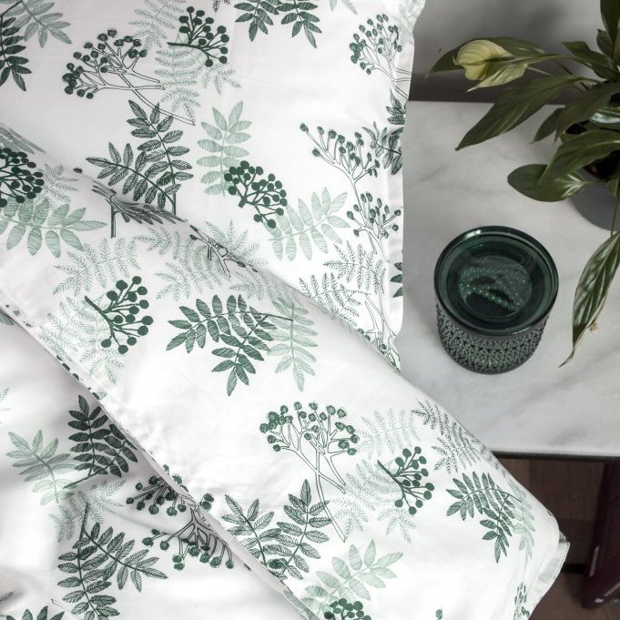 Vorhús sængurverasett - grænt