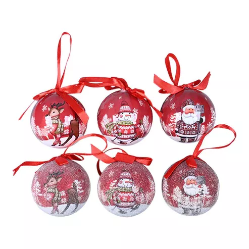 Jólakúlur í boxi 14 stk - rauðar