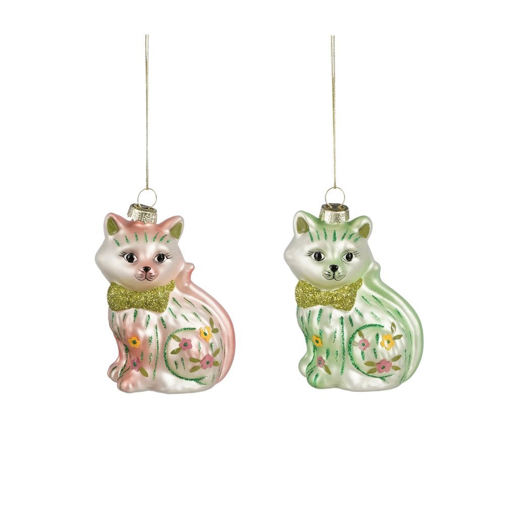 Jólakúlur köttur - tveir litir