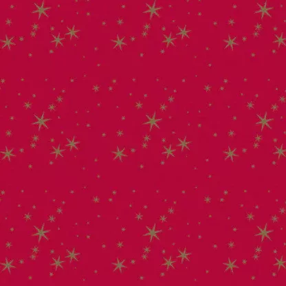 Gjafapappír rauður með gylltum stjörnum