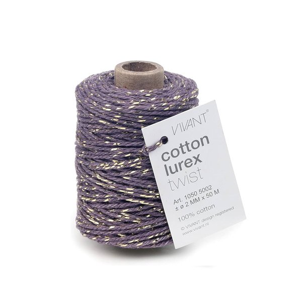 Cotton lurex borði með glimmerþræði