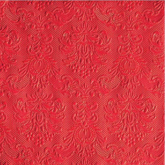 Rauðar upphleyptar serívettur