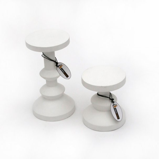 Hekla kertastjaki - hvítur