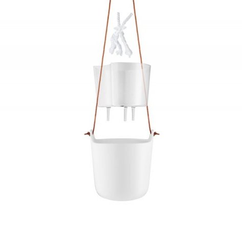 Eva Solo sjálfsvökvandi pottur, upphengjanlegur hvítur