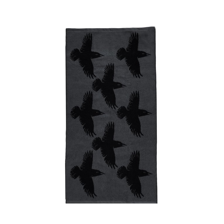 Vorhús handklæði Hrafnar - dökkgrátt