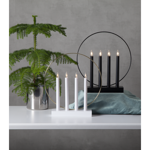 Glossy aðventuljós - svart