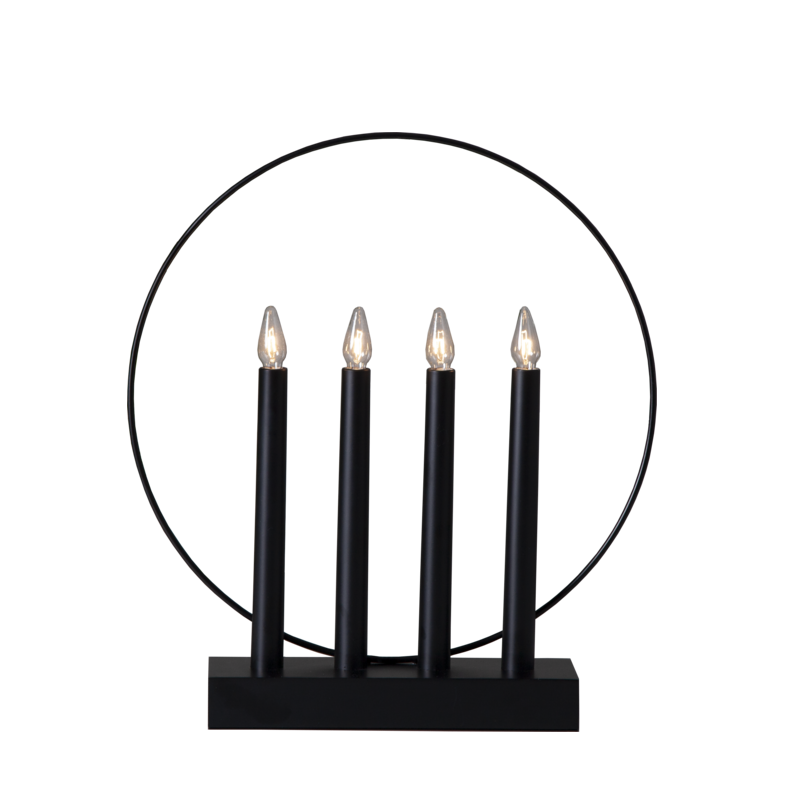 Glossy aðventuljós - svart