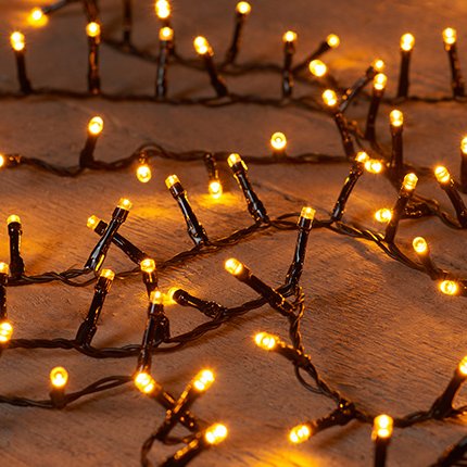 Ivy IvY (létt cluster) svört snúra - hlý ljós