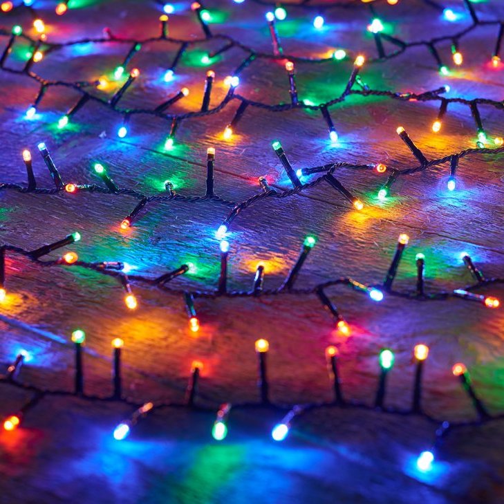 Ivy (létt cluster) svört snúra - marglit ljós