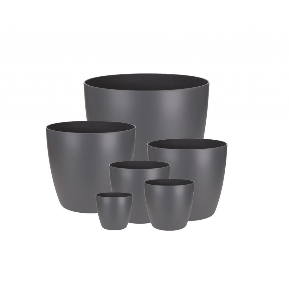 Brussel plastpottar - steingráir