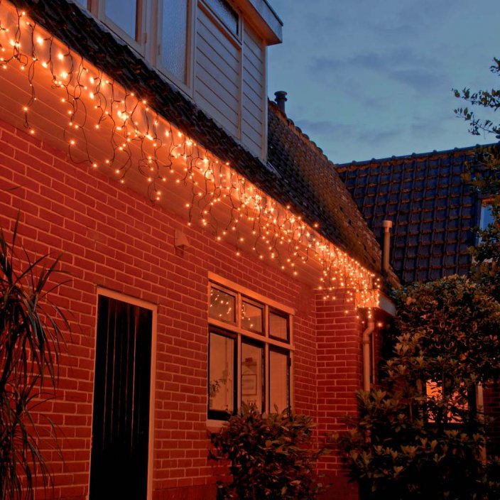 Connect De Luxe ICICLE 100 ljósa gardína - hlý ljós
