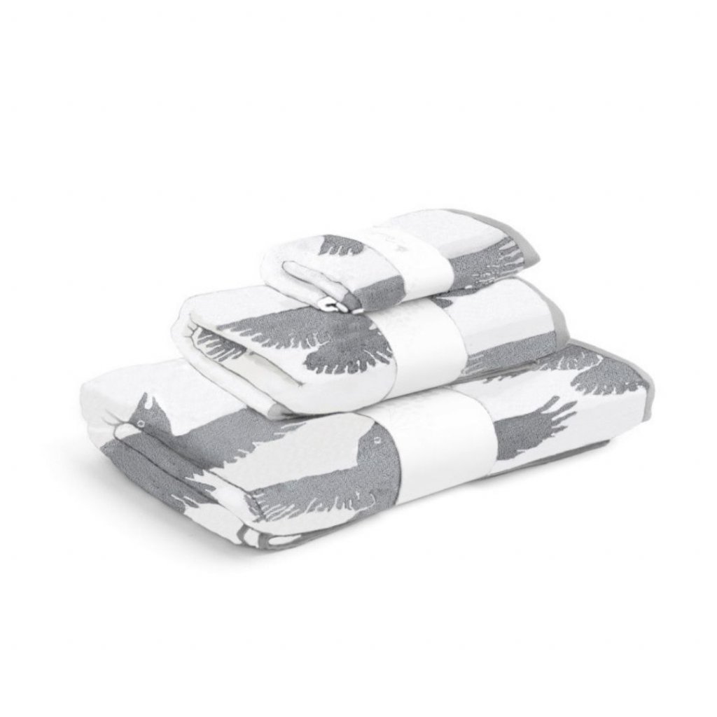 Vorhús handklæði Hrafnar - hvítt