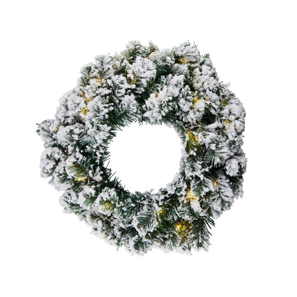 Anton hurðakrans með snjó