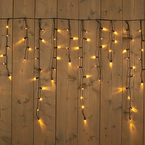 Connect De Luxe ICICLE 200 ljósa gardína - hvít