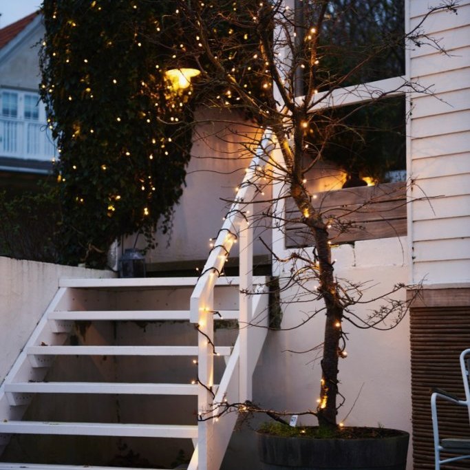 Tech-line 45 ljósa, svört snúra - hlý ljós