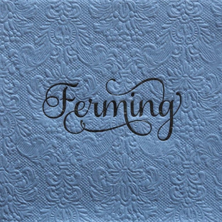 Jeans blue upphleyptar servíettur - svart letur