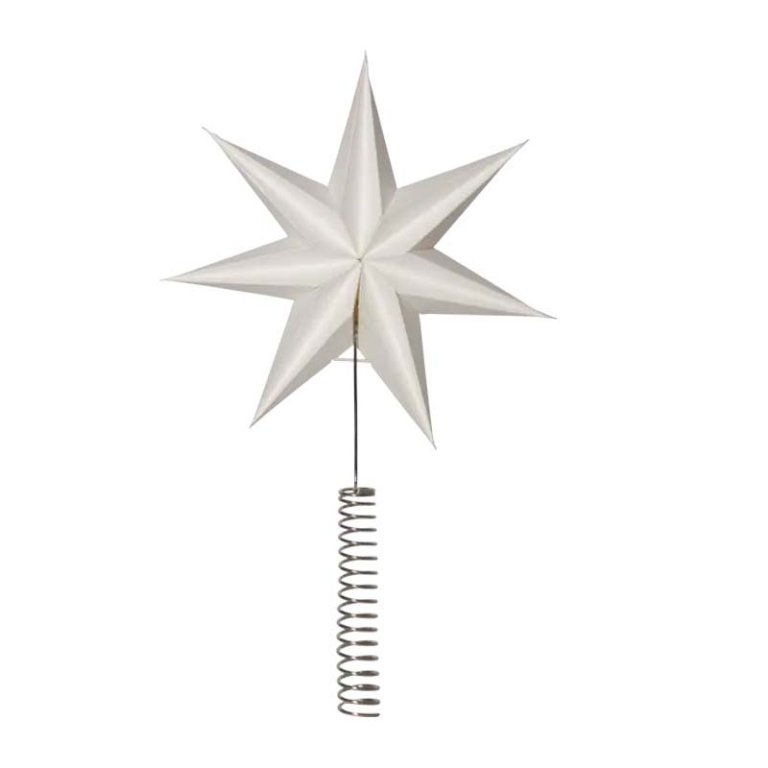 Isa jólatréstoppur -  hvít