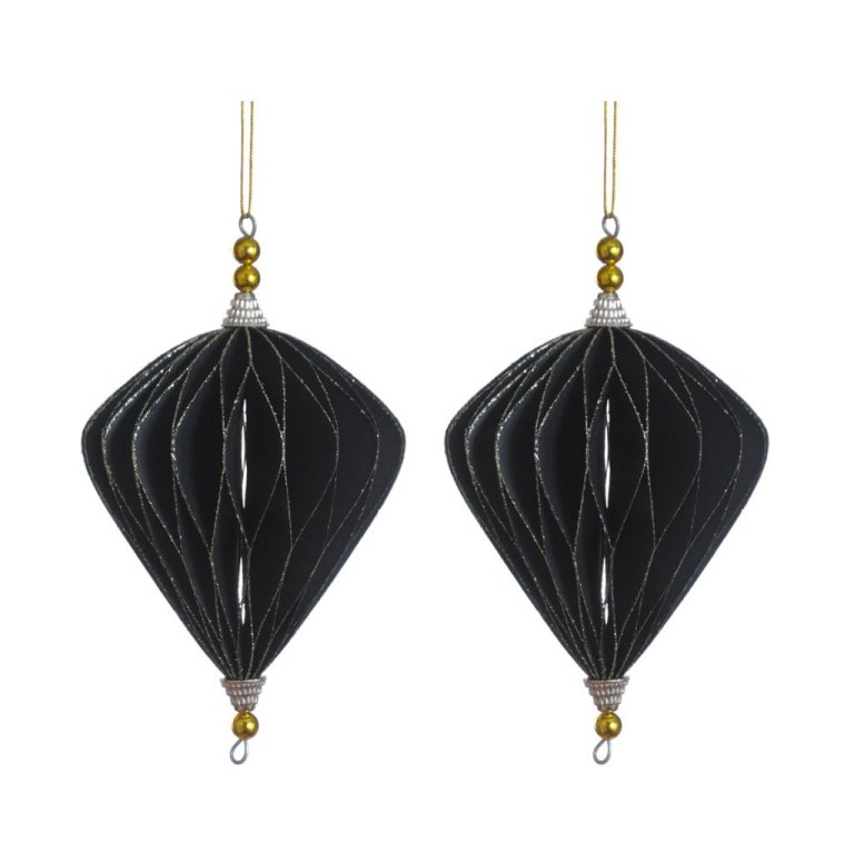 Pappírskúlur 2 stk - svartar