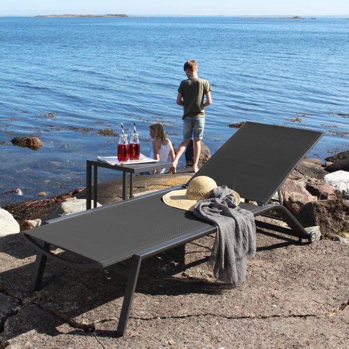 Dakota sólbekkur - svartur