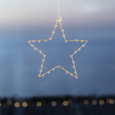 Liva stjarna 40 ljós - gyllt, batt