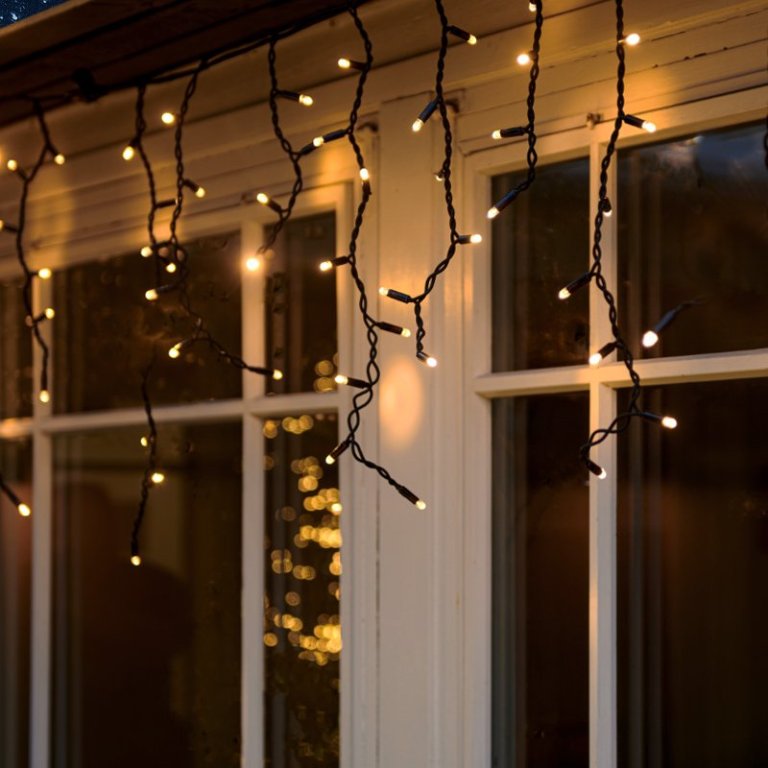 Tech-line grýlukerti 100 ljósa, svört snúra - hlý ljós