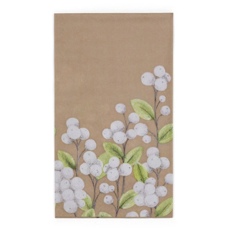 Hekla ílangar servíettur Snjóber - brúnar