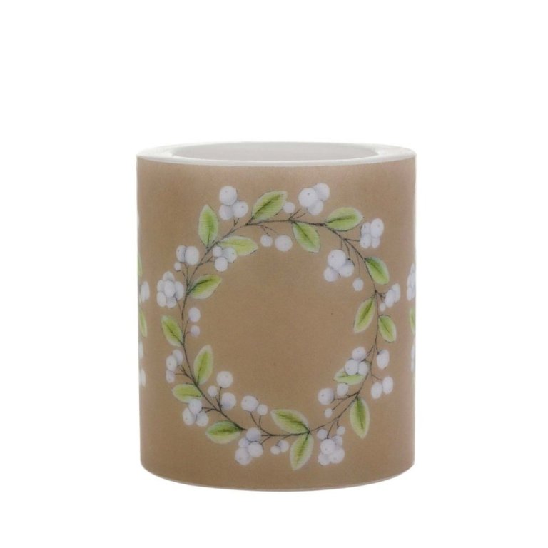 Hekla kerti Snjóber - brúnt