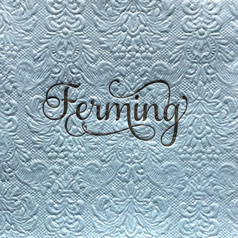 Pale blue upphleyptar servíettur - svart letur