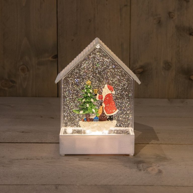 Glimmer jólahús með ljósi