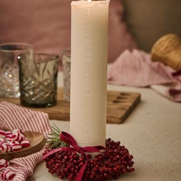 Dagatalakerti 30 cm - hvítt