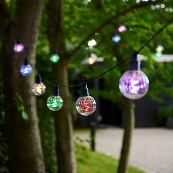 Luke 10 ljósa kúlusería, startset - marglit