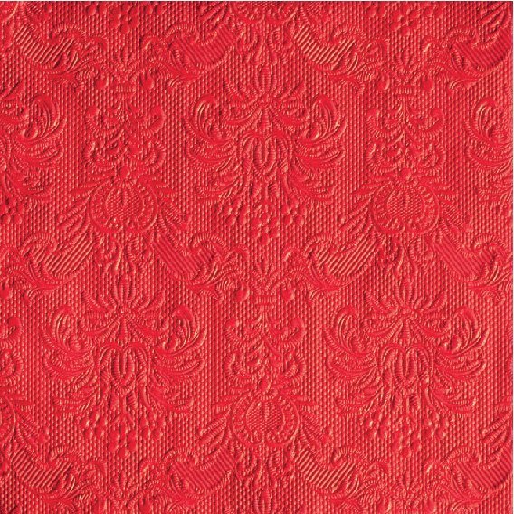 Rauðar upphleyptar serívettur