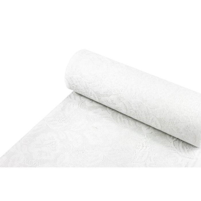 Hvítur blúndu renningur