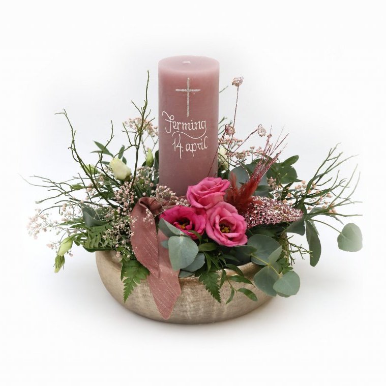 Antik bleik skreyting í skál