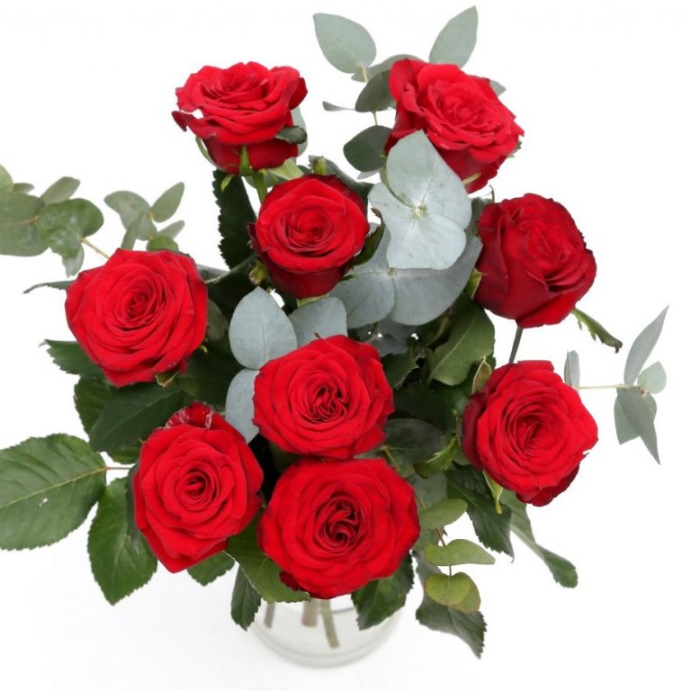 Rauður rósavöndur